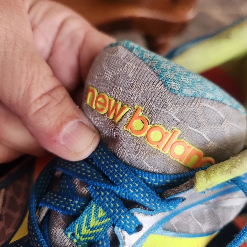 New Balance Teal and Yellow Athletic Running Sneakers
